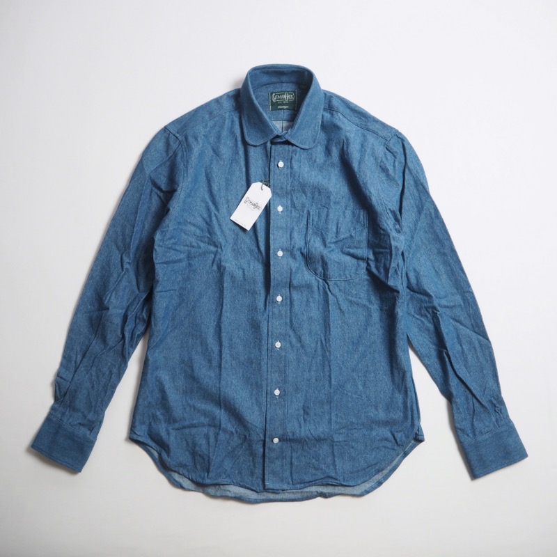 GITMAN VINTAGE ギットマンヴィンテージ デニムラウンドカラーシャツ