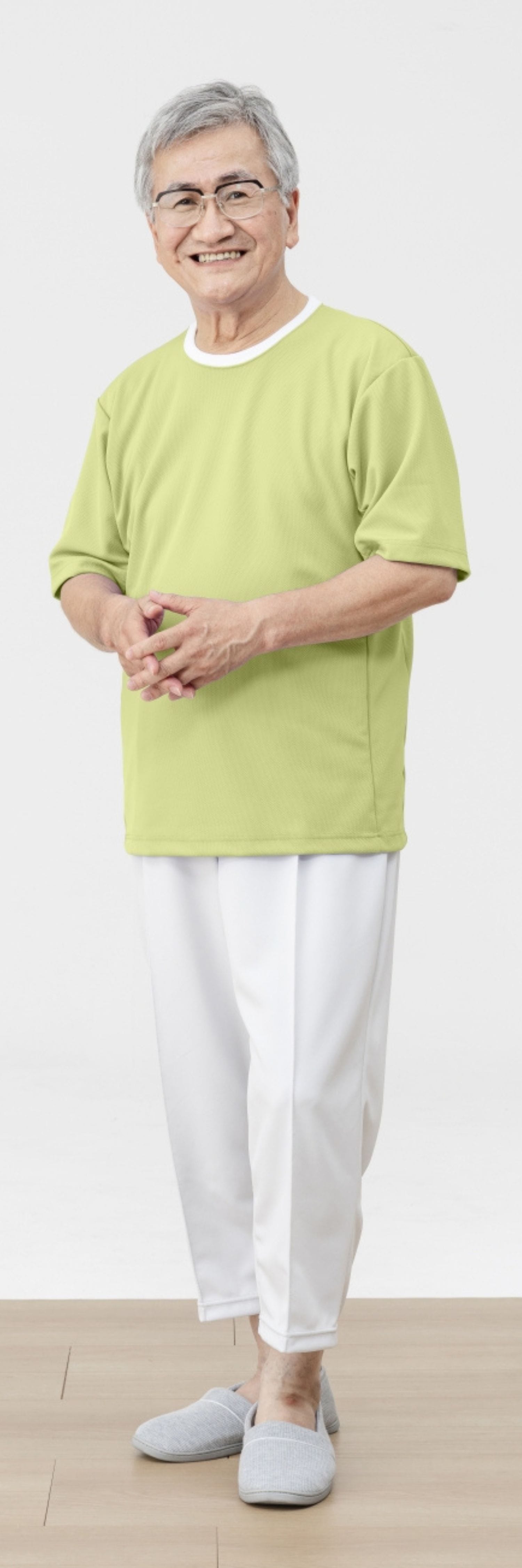 品番： CR817 】 男女兼用 Tシャツ 高齢者ウエア パジャマ 夏用 腕が