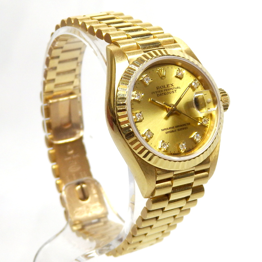 ROLEX ロレックス デイトジャスト 金無垢 レディース 型番69178Gの買取