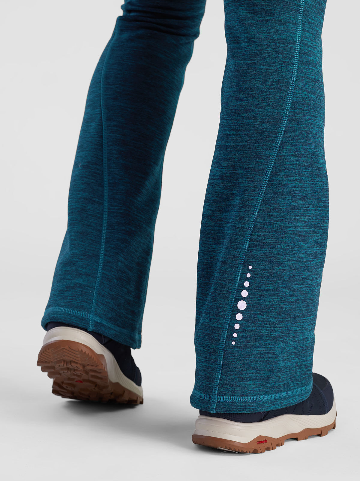 Fleece Lined Flare Leggings: Crash - Heathered