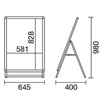 スタンド看板】グリップA A1 ロー 片面 ブラック 52667A1B | 看板の