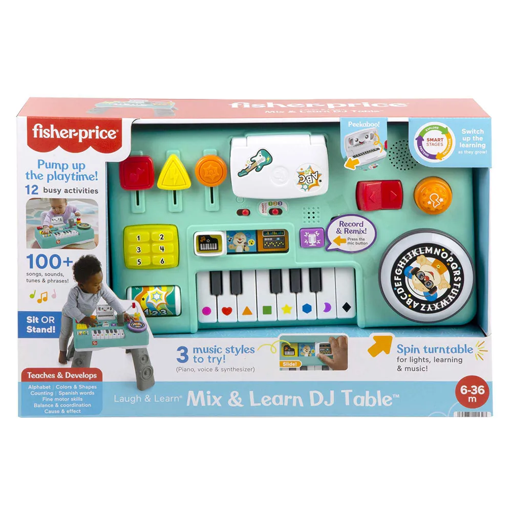 Fisher price 笑って学ぶテーブルミキサーDJ 銀| Kidinn 知育玩具