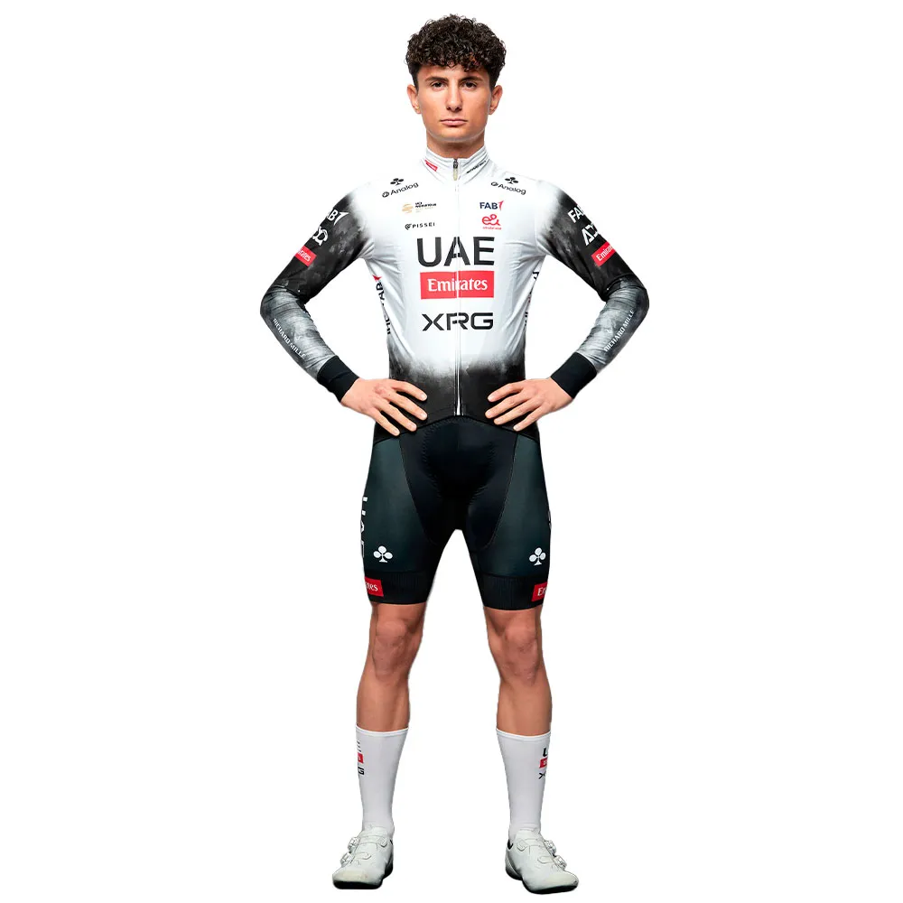 Pissei UAE Team Emirates 2025 Replica long sleeve jersey, Grey