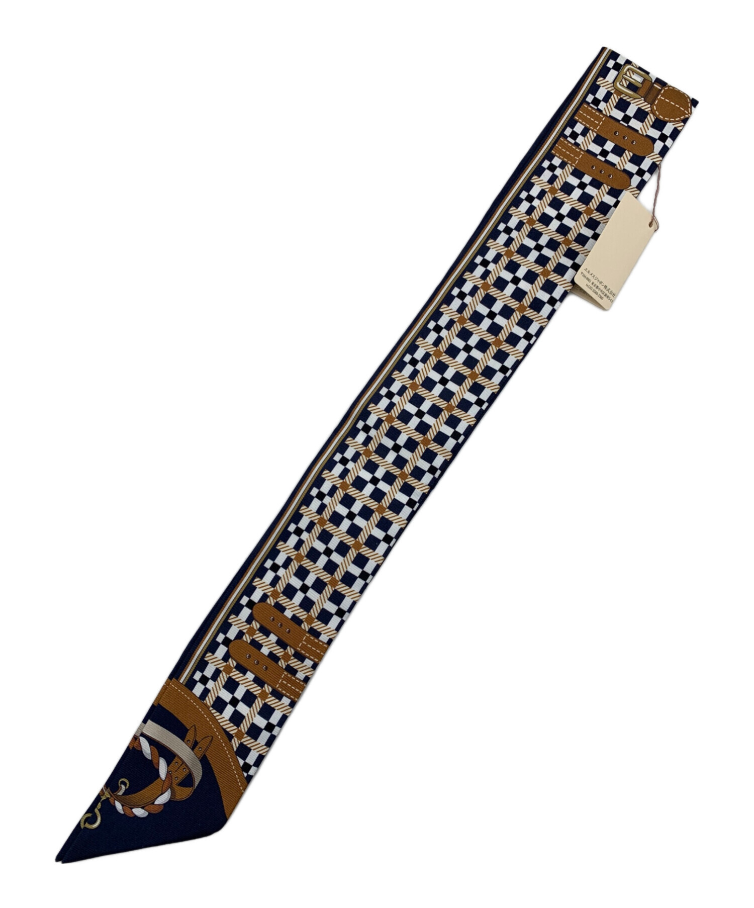 中古・古着通販】HERMES (エルメス) ツイリー 馬車の変遷 ネイビー