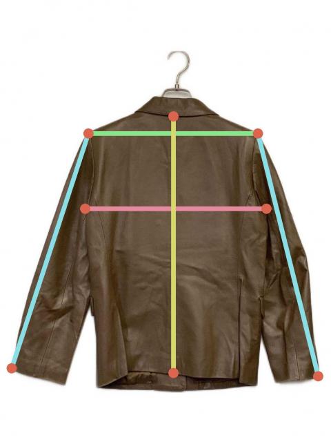 中古・古着通販】BALMAIN (バルマン) ラムレザージャケット ブラウン