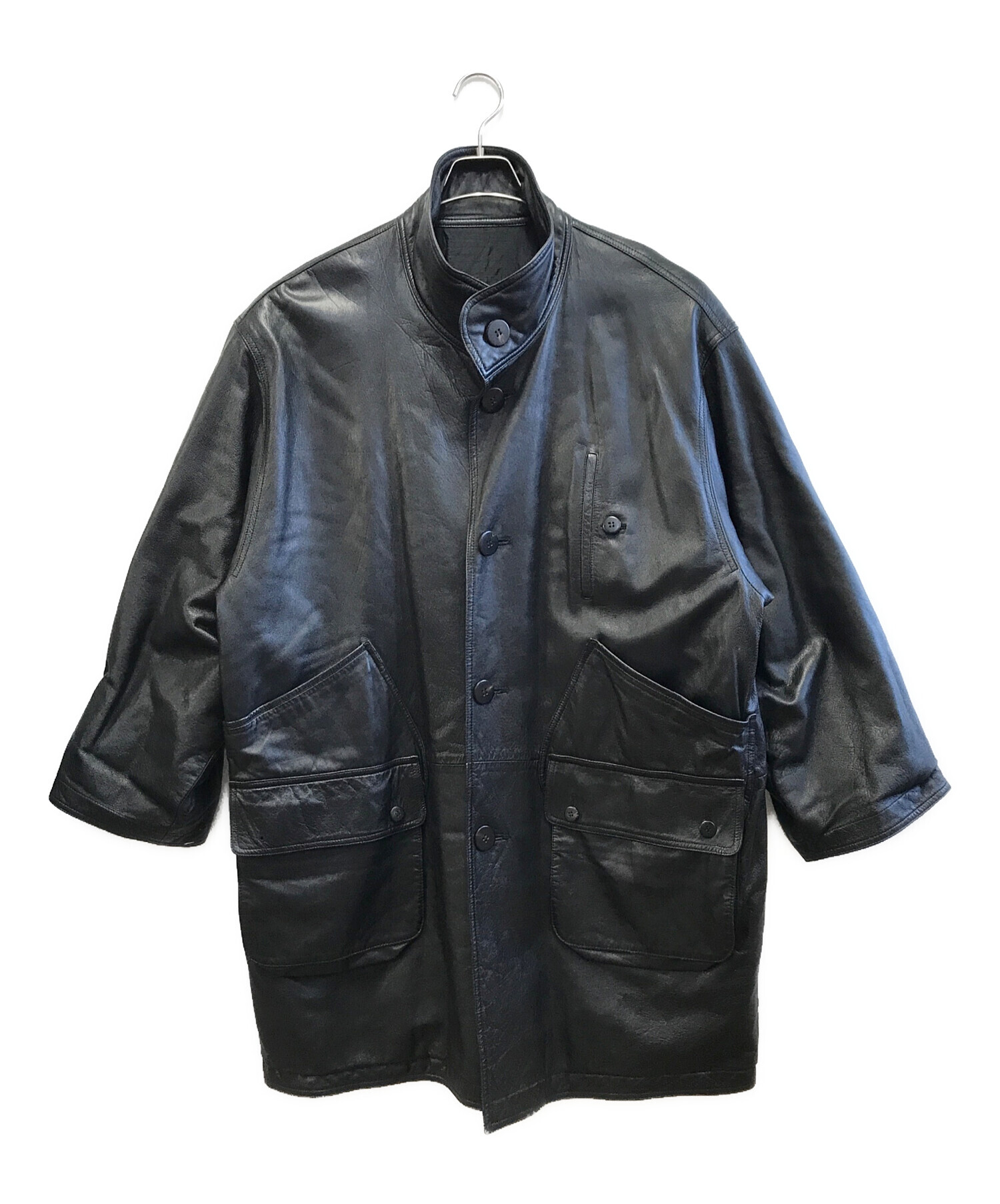 中古・古着通販】ISSEY MIYAKE (イッセイミヤケ) ラムレザーコート
