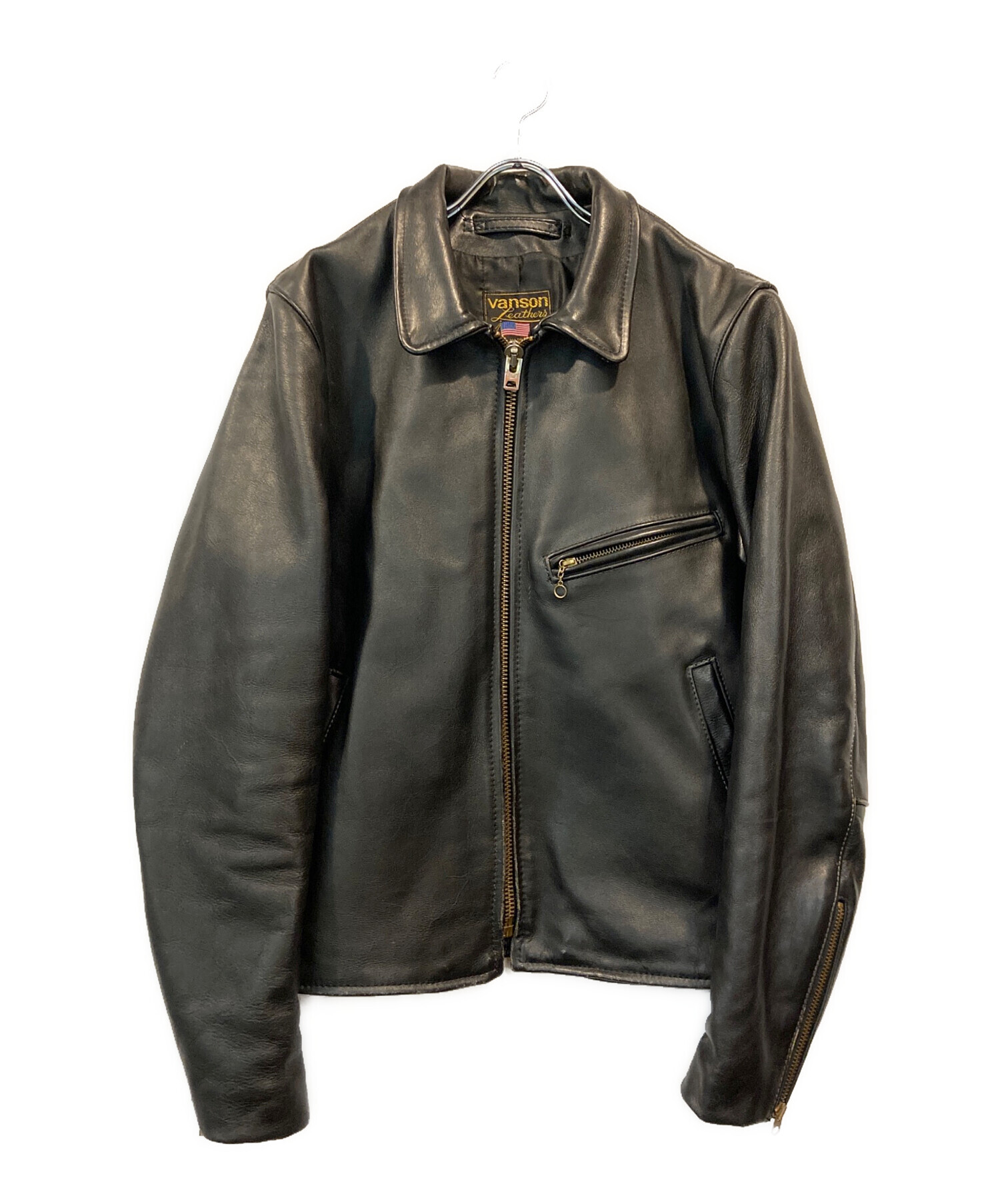 中古・古着通販】VANSON (バンソン) シングルライダースジャケット