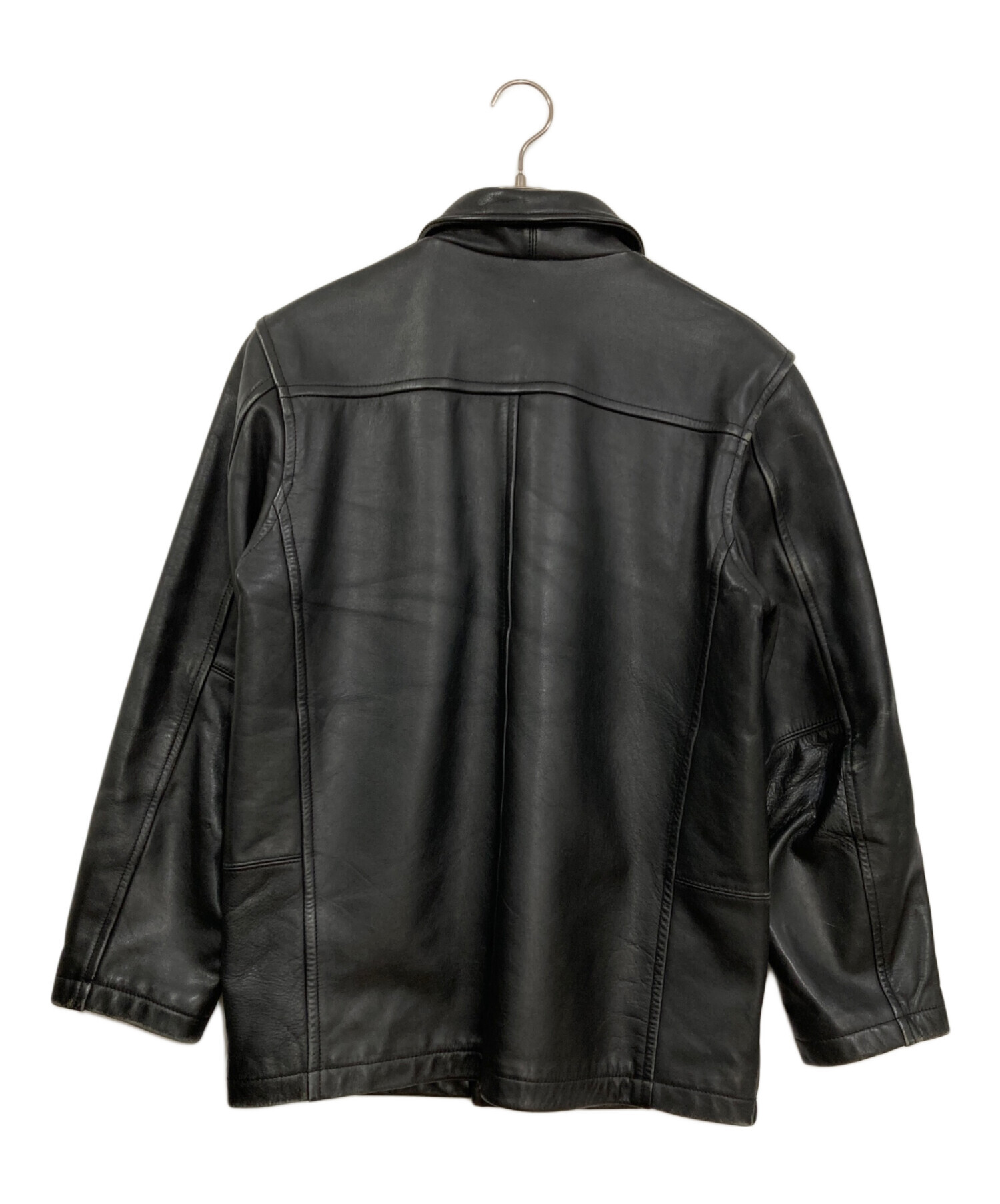 中古・古着通販】AVIREX (アヴィレックス) レザーカーコート ブラック
