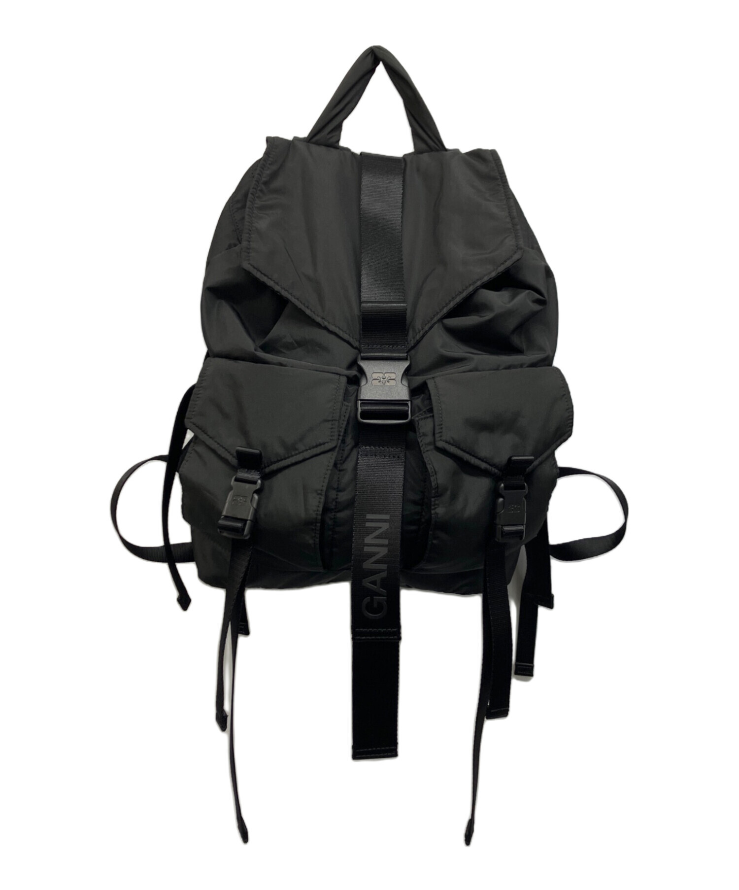 中古・古着通販】GANNI (ガニー) Recycled Tech Backpack ブラック