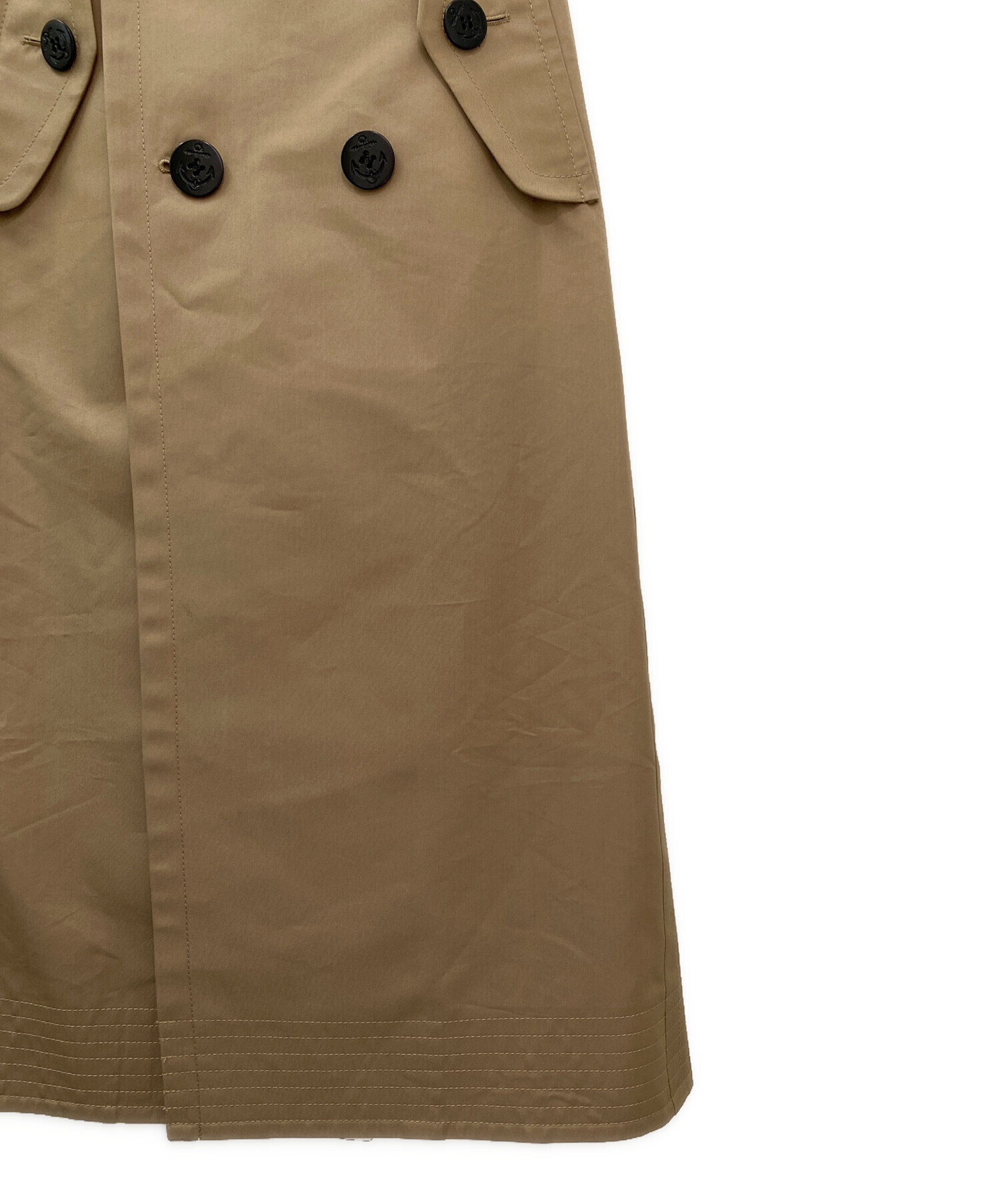 中古・古着通販】sacai (サカイ) Cotton Gabardine Skirt ベージュ