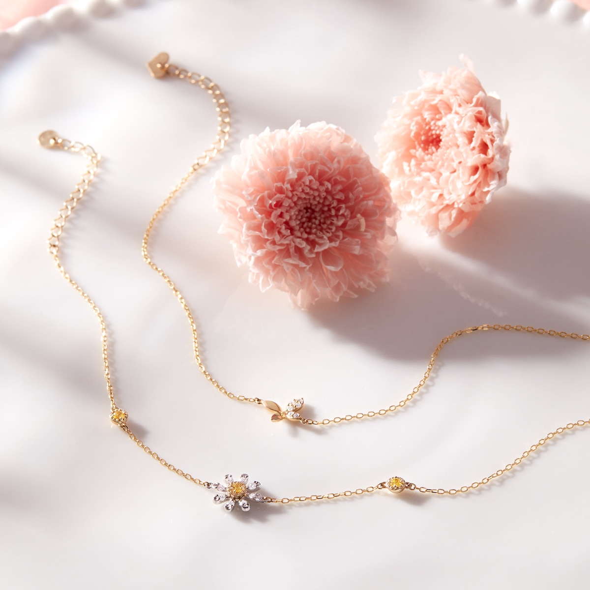 K10イエローゴールド/K10ホワイトゴールドイエローサファイア