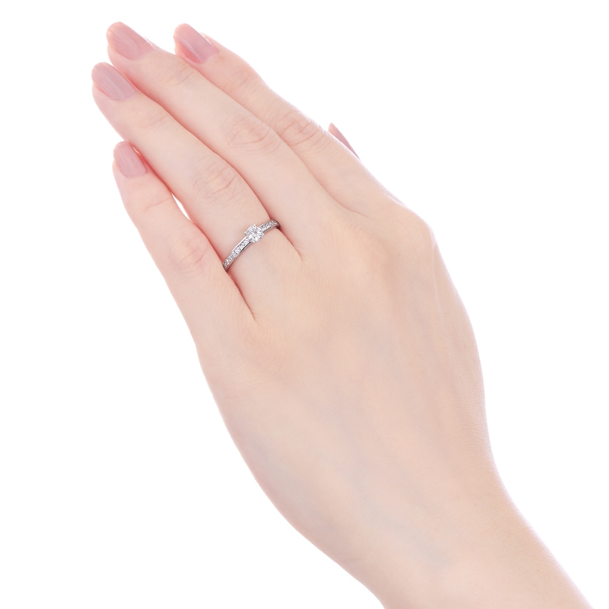 プラチナ鑑定書付ダイヤモンドリング（0.17カラット）(RKR316