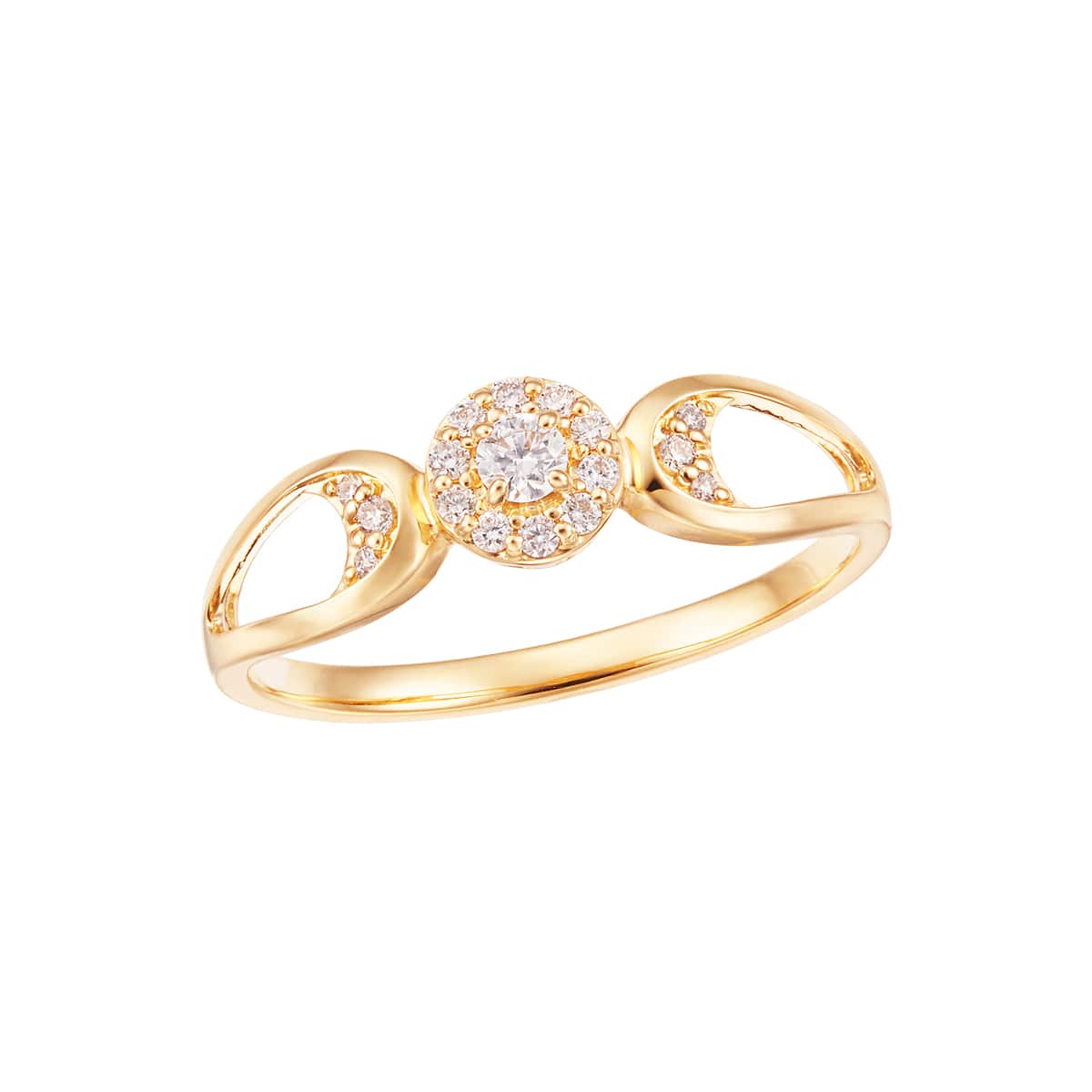 K18イエローゴールドダイヤモンドリング(RFR230-001)|TSUTSUMI