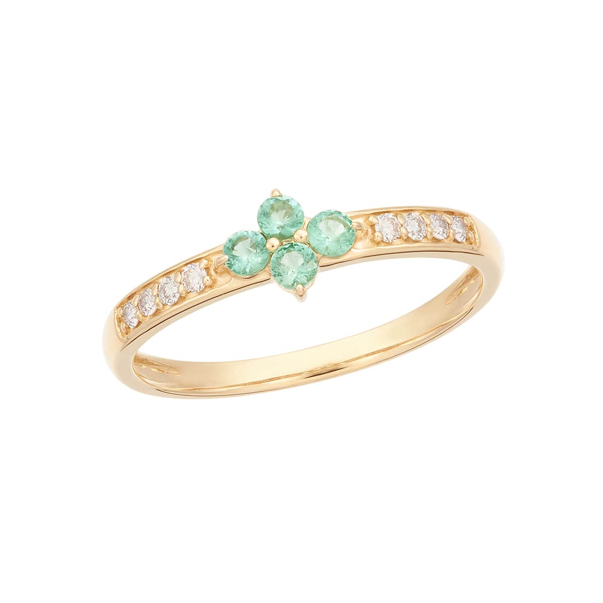 K10イエローゴールドエメラルドリング(RFR330-002)|TSUTSUMI