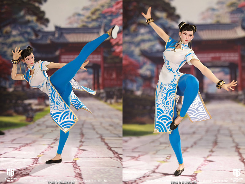 星漫 STAR MAN】MS-011 1/6 Female Fighter (Blue Cloud Patterned