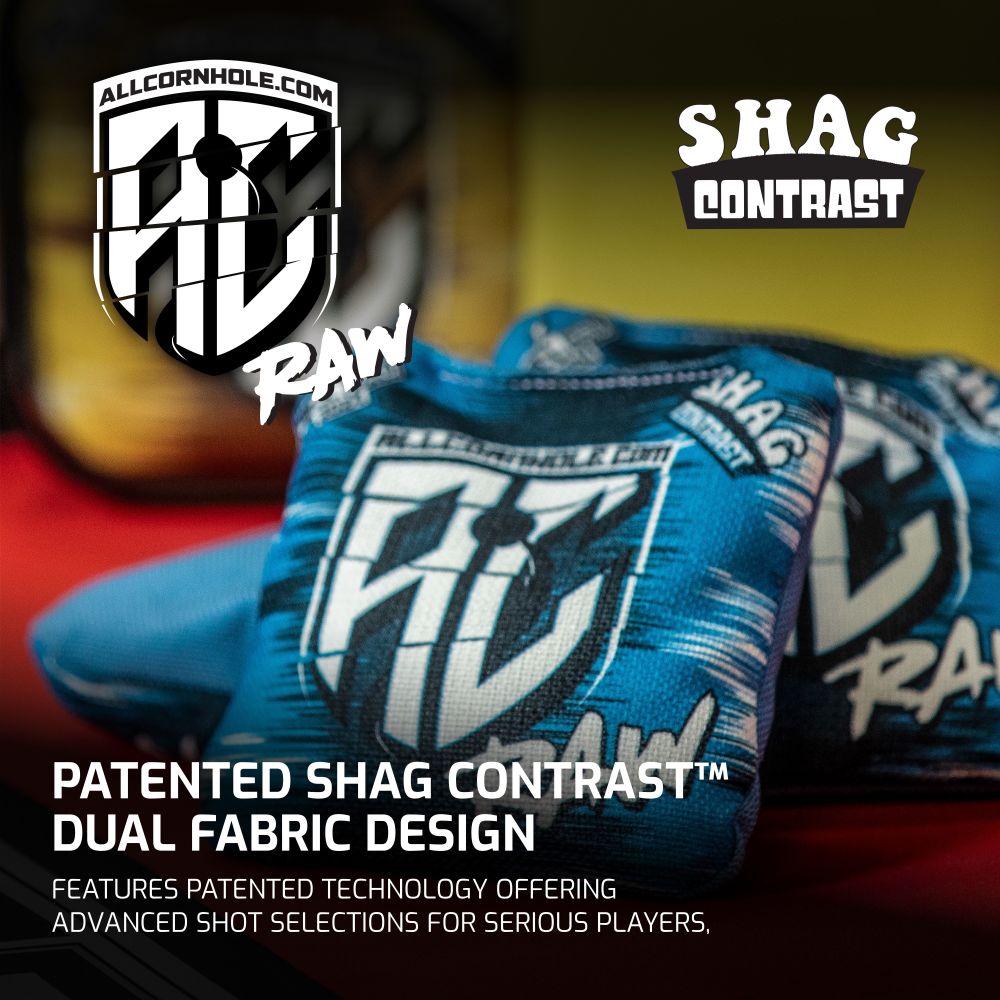 American Cornhole League | ACL® PRO Blue Shag Contrast Cornhole