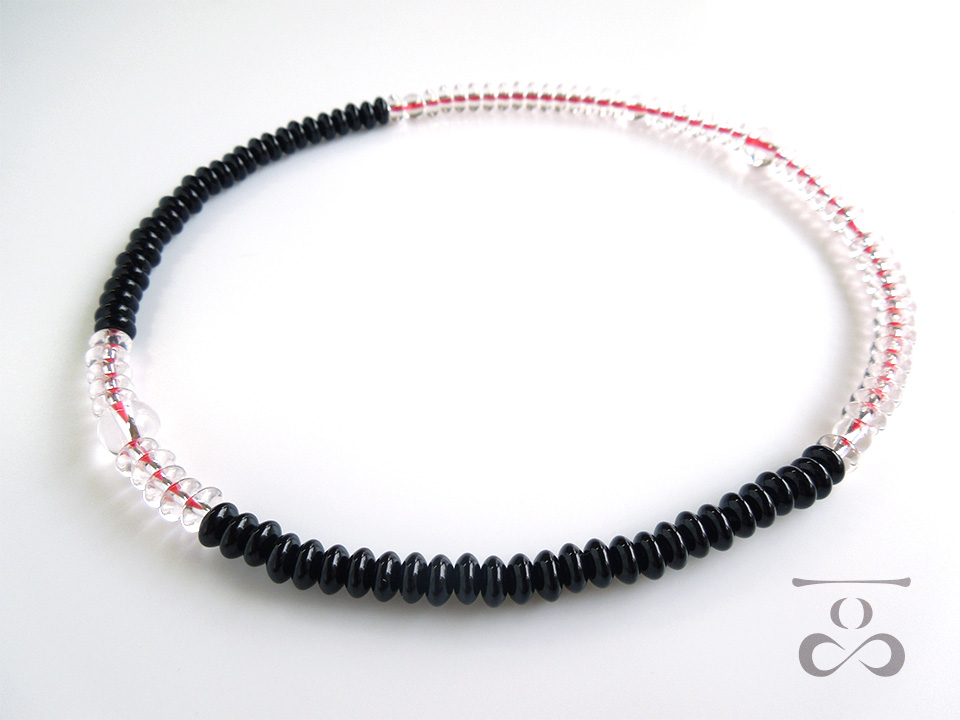 一品(ひとしな)】水晶・ブラックオニキス「半装束」 お数珠の安田念珠