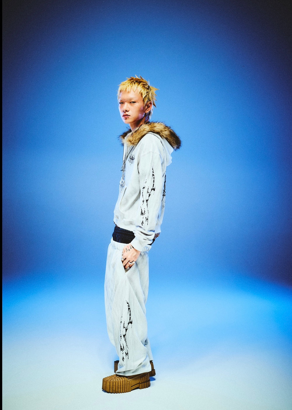 Tribal Kingo Logo Fur Zip Hoodie – YZ