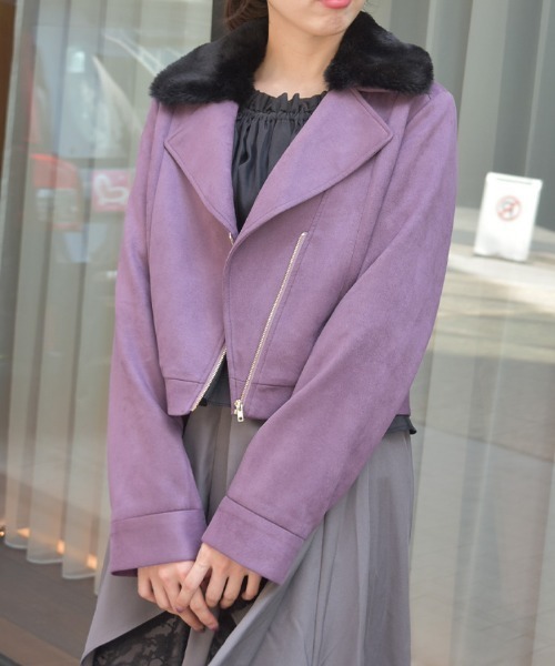 axes femme（アクシーズ ファム） ダッフルコート コート ファー襟