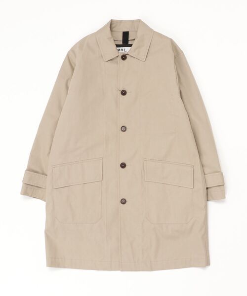 MHL.（エムエイチエル） ステンカラーコート SMALL ベージュ メンズ