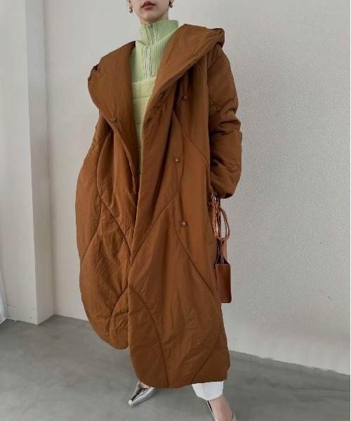 Ameri（アメリ） コート アウター WAVE STITCH HEAT POLAK LONG COAT