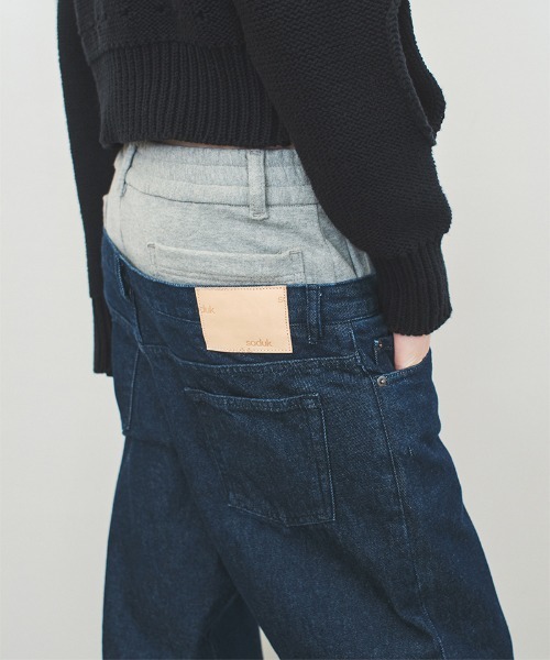 ジーンズ デニム デニムパンツ easy layered denim trousers