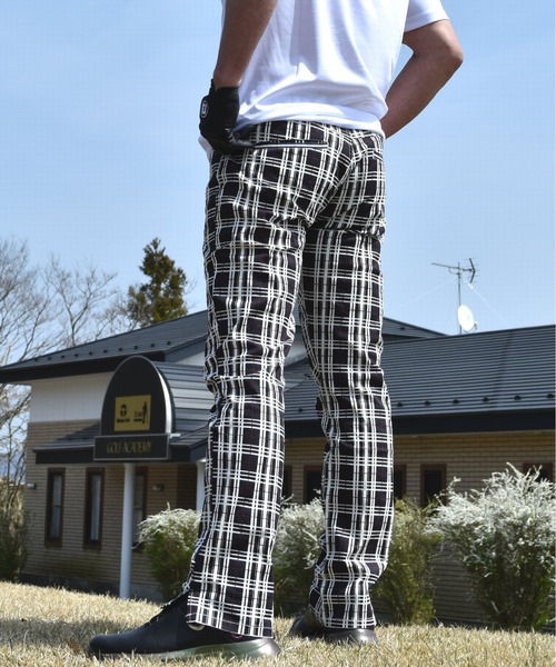 COMONGOLF（コモンゴルフ） ゴルフ レトロ チェック 柄 ストレッチ