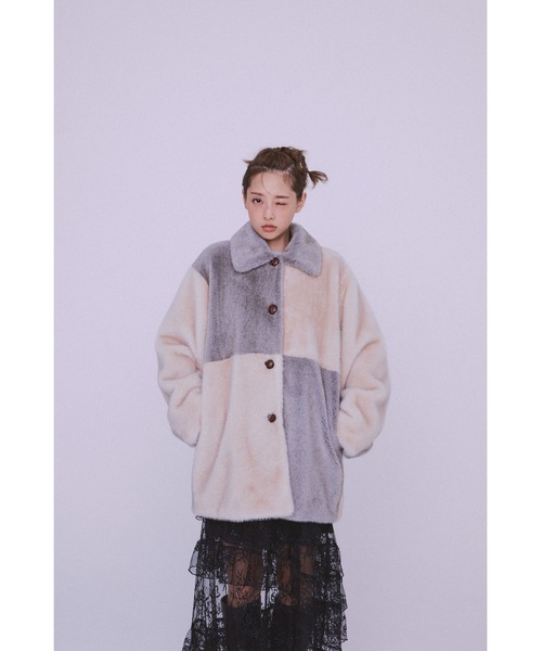 FURFUR（ファーファー） ステンカラーコート コート パッチワークエコ