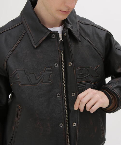 AVIREX（アヴィレックス） スタジャン VARISTY LEATHER ”GOALERS