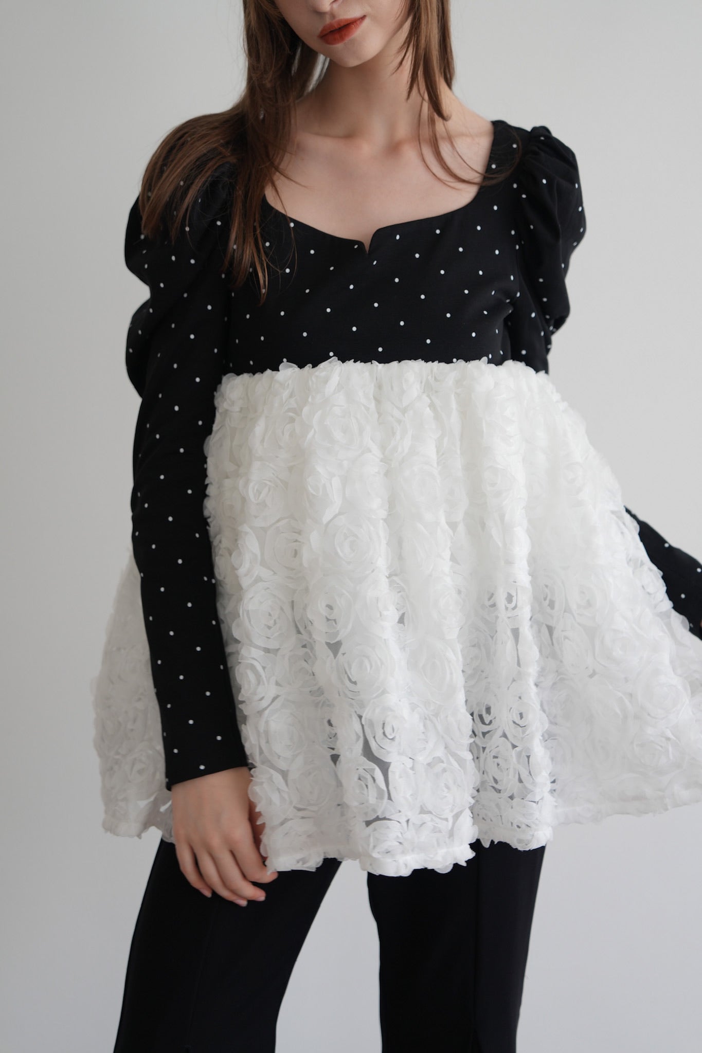 3d rose puff tops – Acka online store