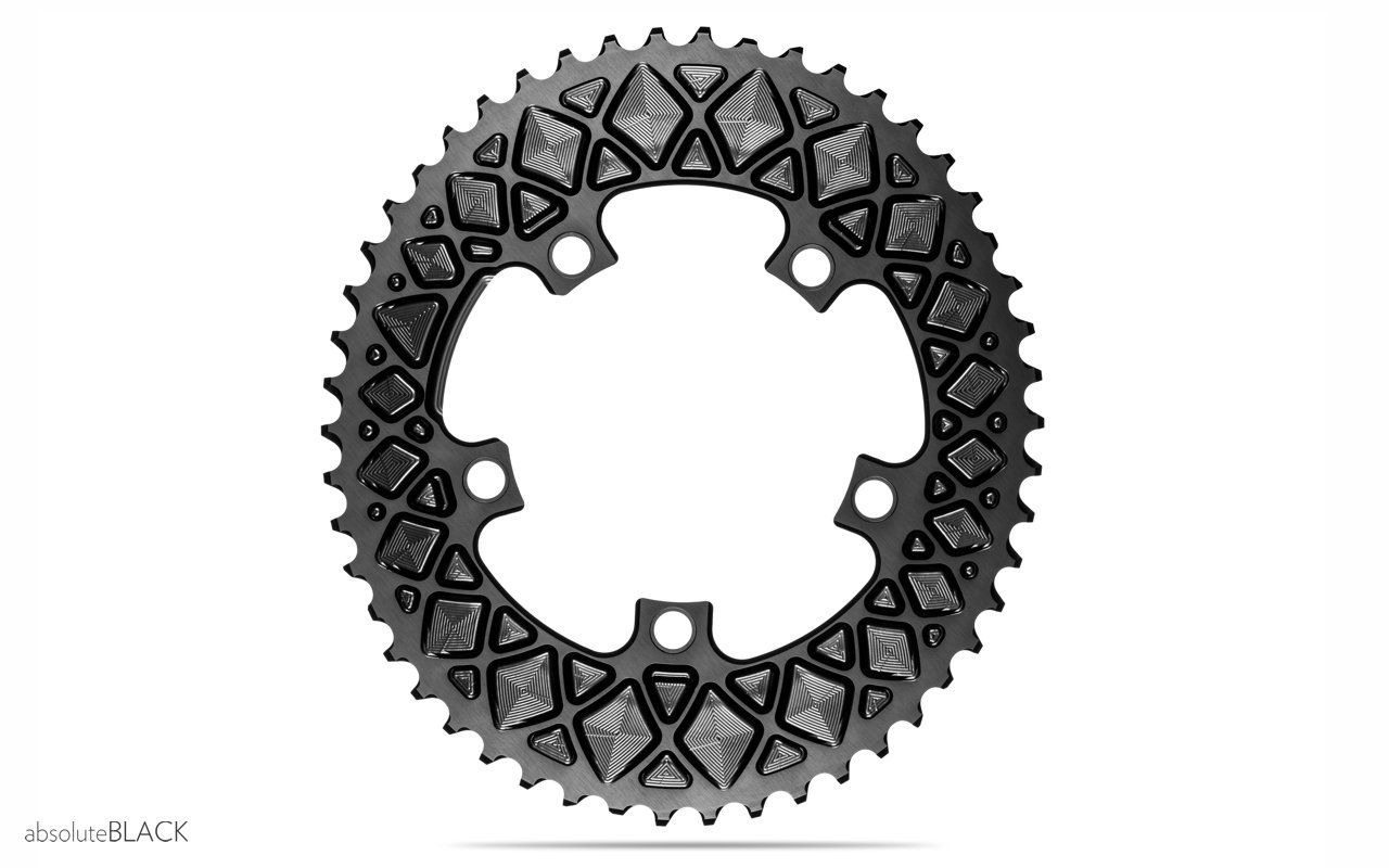 absoluteBLACK | Premium Road OVAL 2x 110/5bcd chainrings