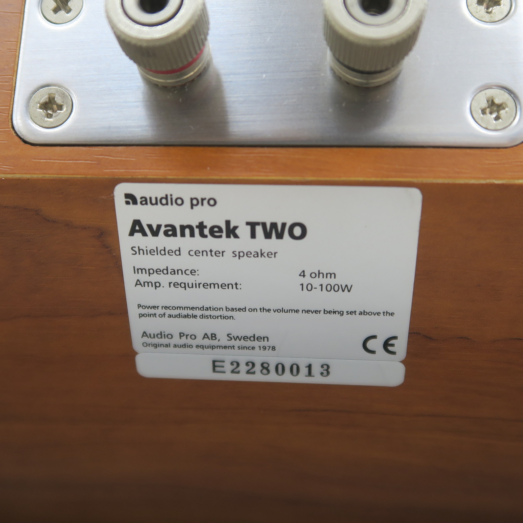 Aランク】オーディオプロ audio pro AVANTEK TWO センタースピーカー