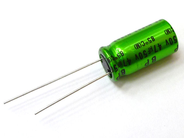 オーディオ用無極性電解コンデンサー47μF50V85℃ ニチコンMUSE・ES