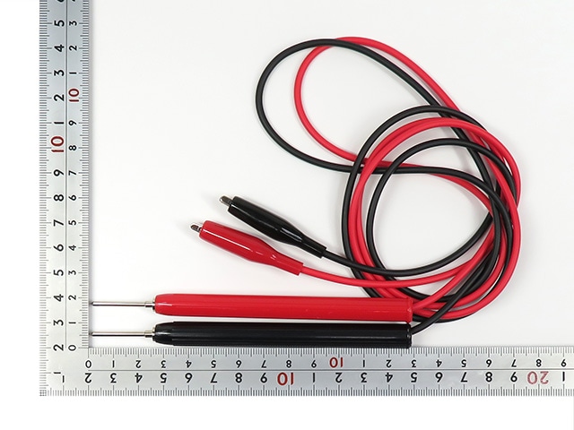 テスター棒⇔クリップケーブル 赤黒 1m TLA-204: 計測器・センサー