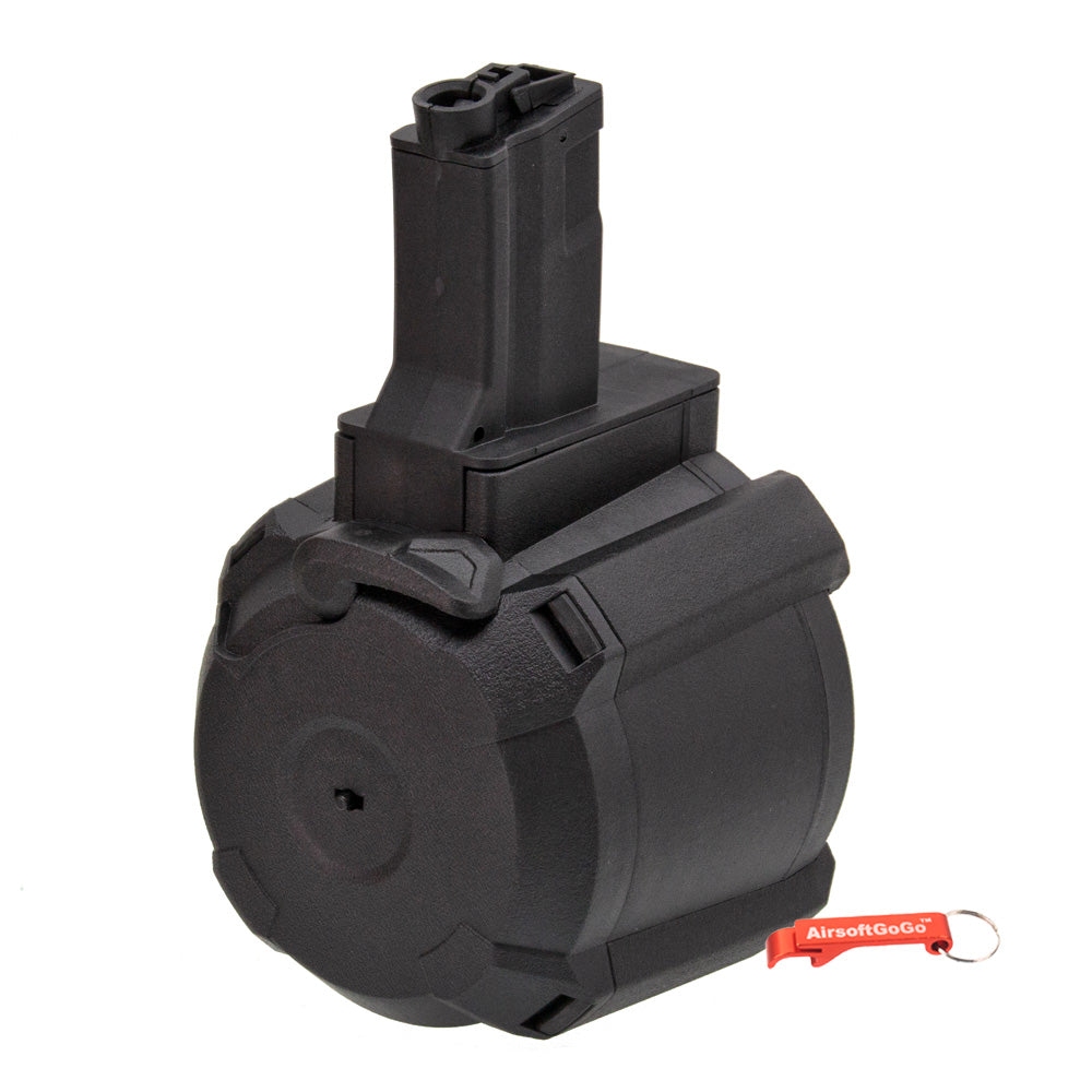 電動ガンMP5用 Battleaxe 1000連 電動給弾式ドラムマガジン ブラック