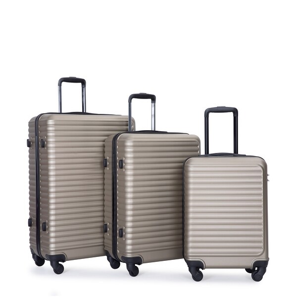 3 Piece Luggage Sets ABS Lightweight Suitcase - Bed Bath & Beyond