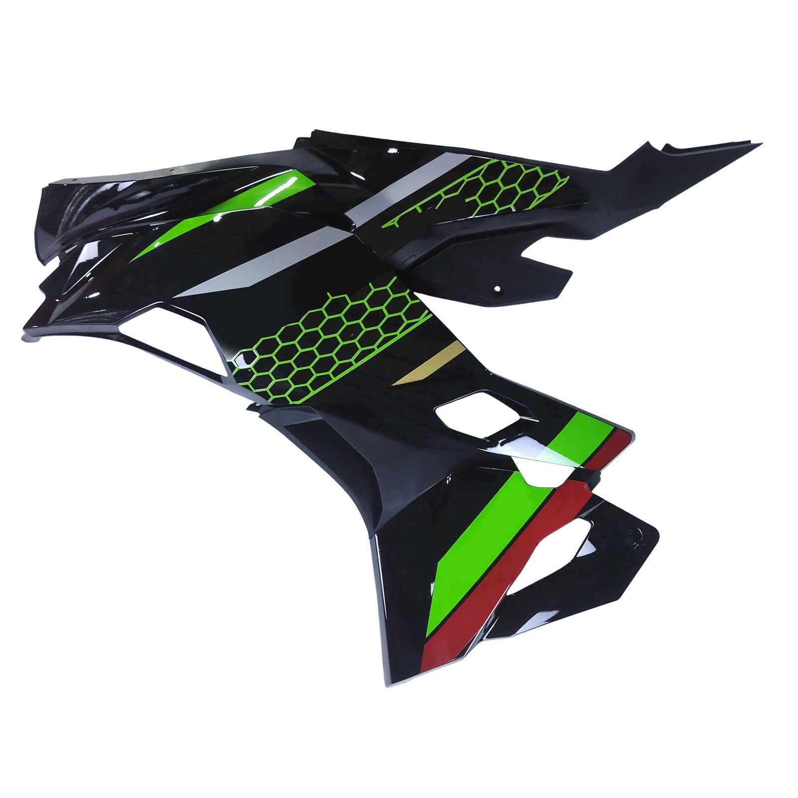 Amotopart 2019-2025 Kawasaki Ninja ZX25R ZX4R ZX4RR Green Black Fairin
