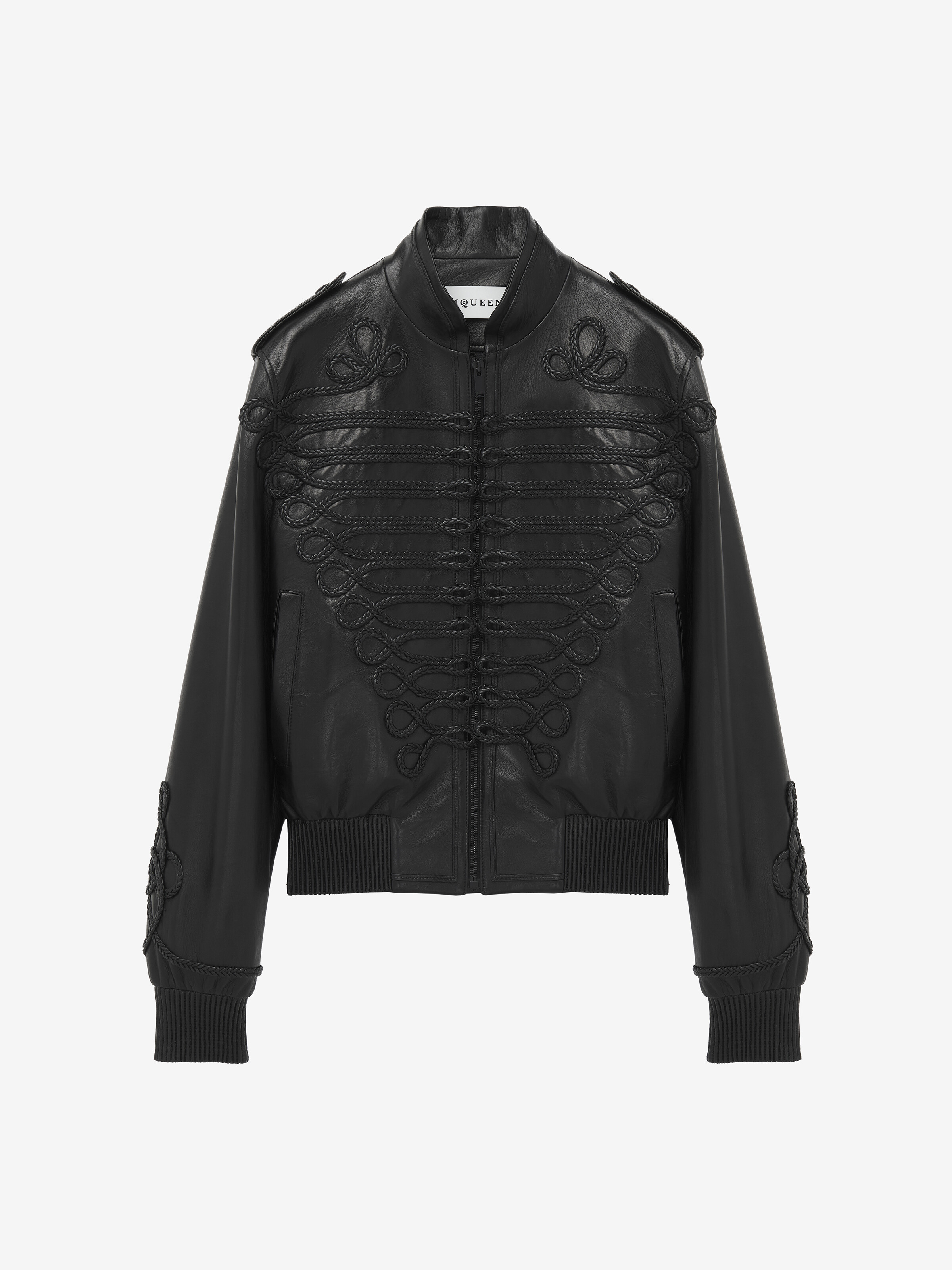 フロッグ エンブロイダリー レザー ジャケット | Alexander McQueen JP
