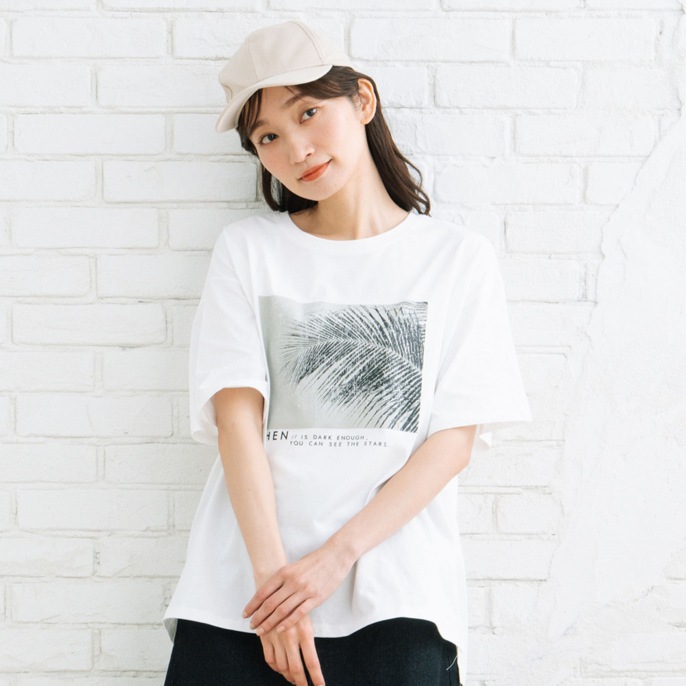 web限定】 15号(3L) モノクロームフォトプリントTシャツ 35640016
