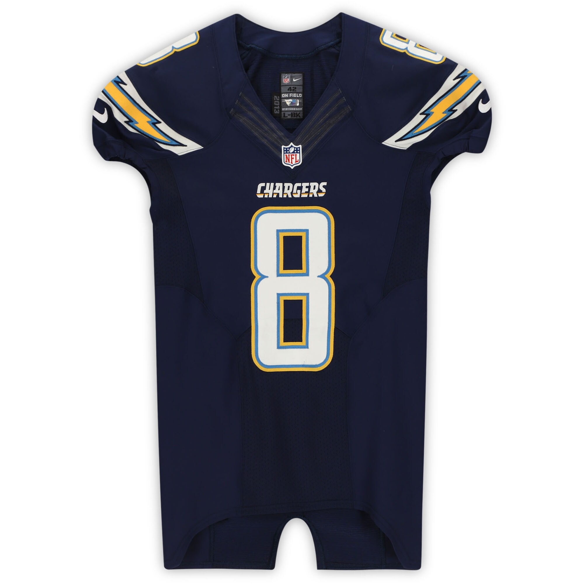 San Diego Chargers Team-Issued #8 Navy Blue Jersey - Size 42