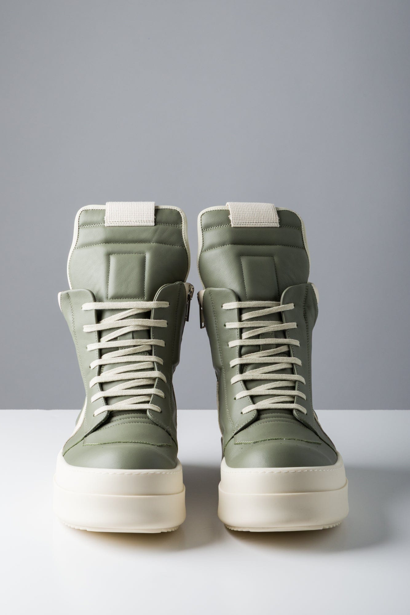 Rick Owens Mega Bumper Geobasket in Green and Milk SS25 – Antidote