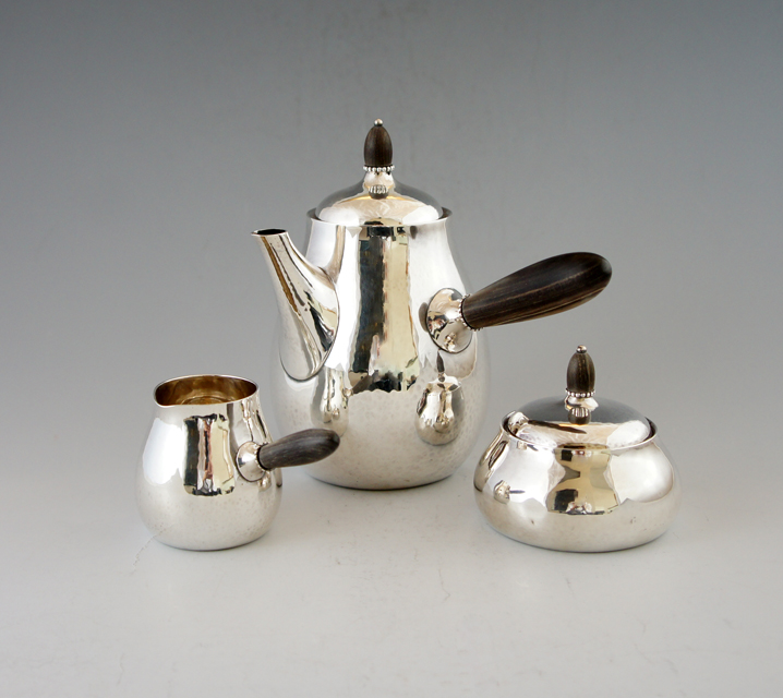 ジョージ・ジェンセン「ティーポット3Pセット」《アンティックかとう》