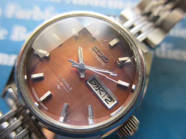 JA-0661| セイコー カットガラス 自動巻 17石 ブロンズダイアル Ref