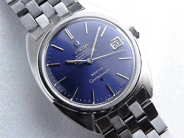 オメガ コンステレーション MEISTER Wネーム ブルー文字盤