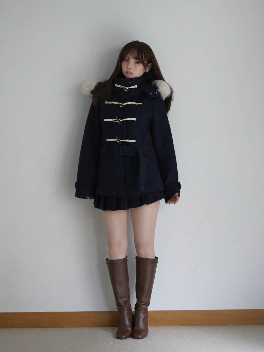 ANDMARY】Nicole fur belt jacket