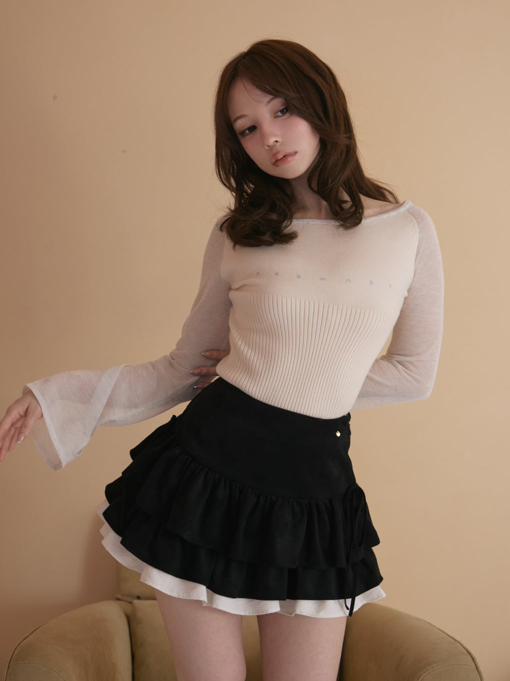 ANDMARY】Amari ribbon tops