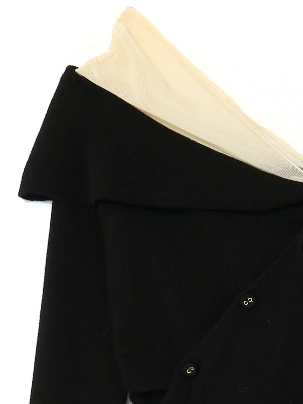 ANDMARY】Lazy tulle knit tops