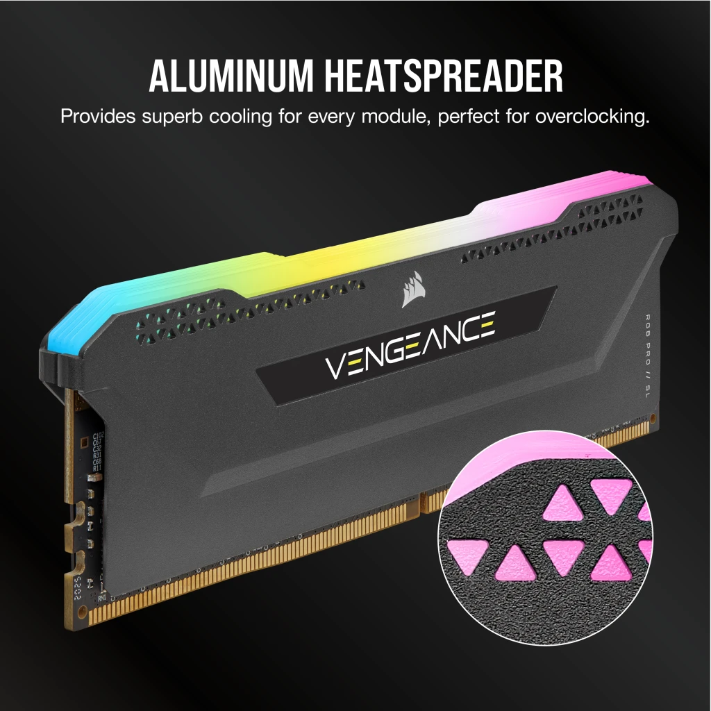 VENGEANCE RGB PRO SL 64GB (2x32GB) DDR4 DRAM 3600MHz C18 Memory