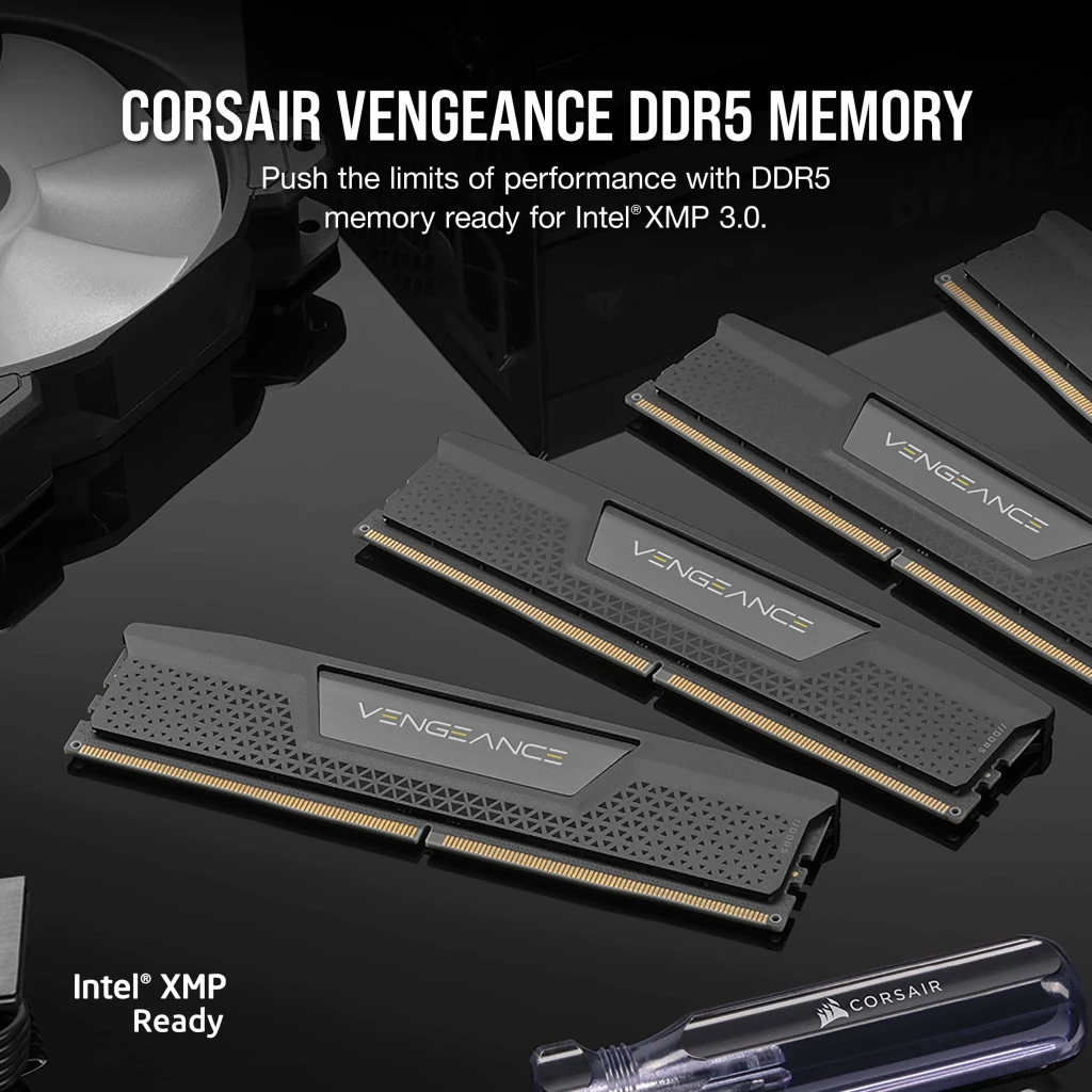 VENGEANCE® 16GB (1x16GB) DDR5 DRAM 5600MHz C40 Memory Kit — Black