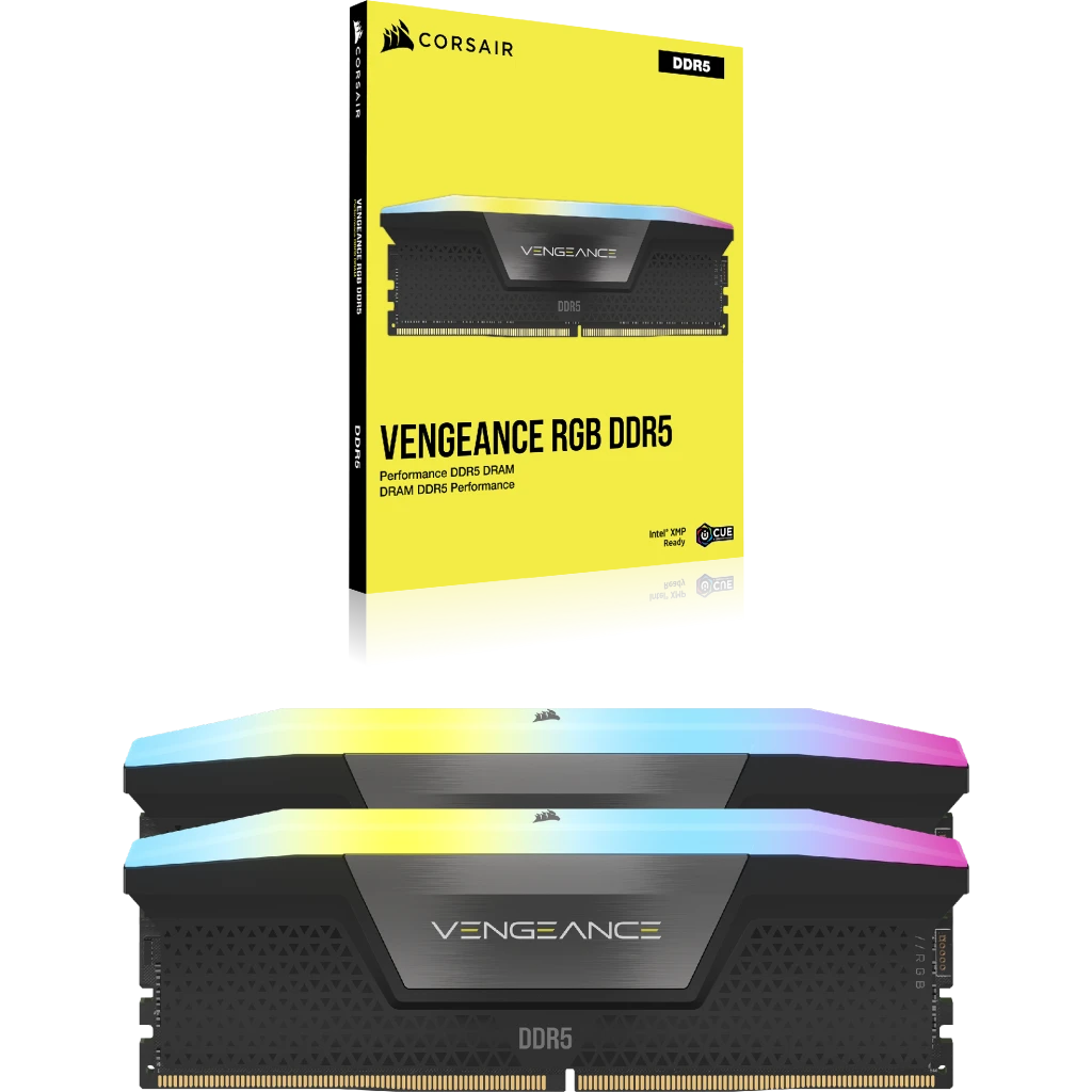 VENGEANCE® RGB 64GB (2x32GB) DDR5 DRAM 5600MT/s CL40 Memory Kit